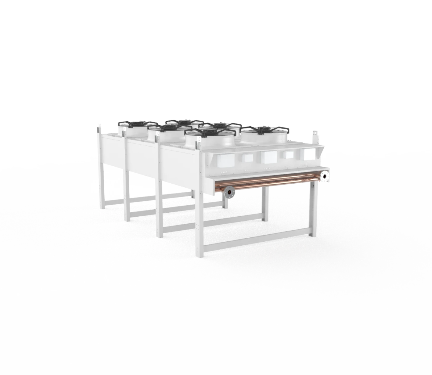 Flacher Trockenkühler