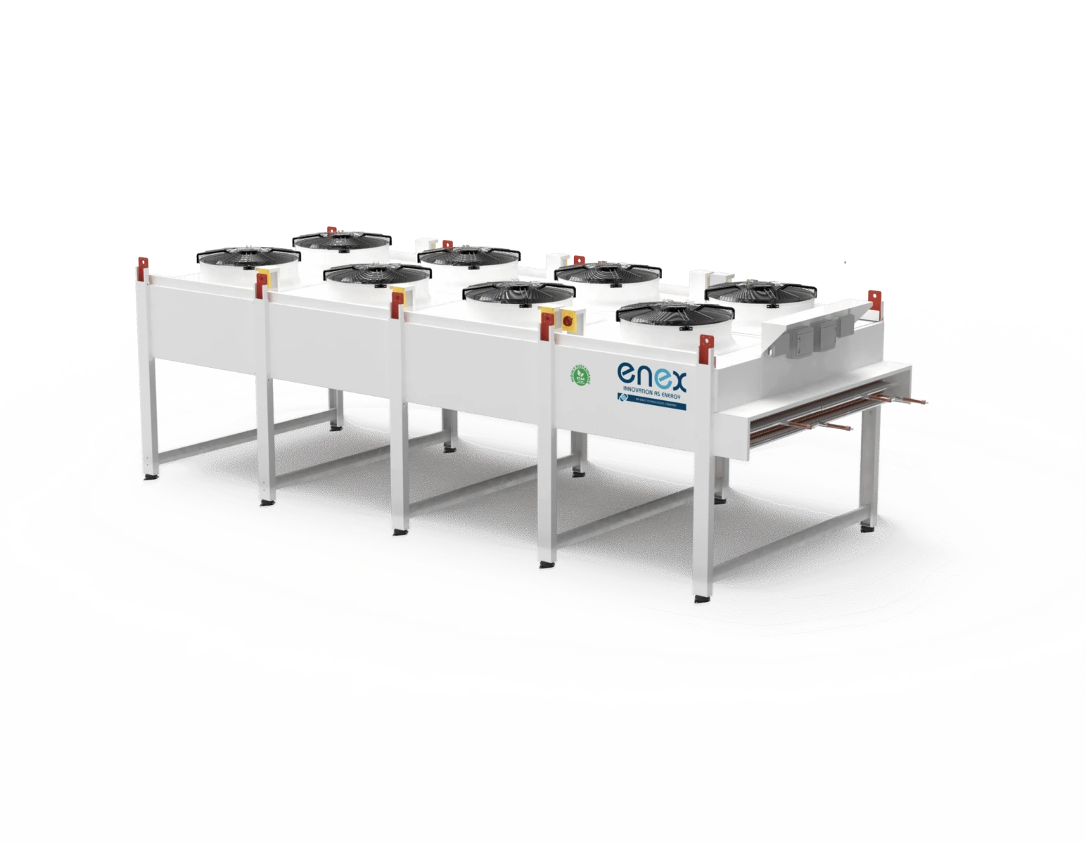 Flat gas cooler
